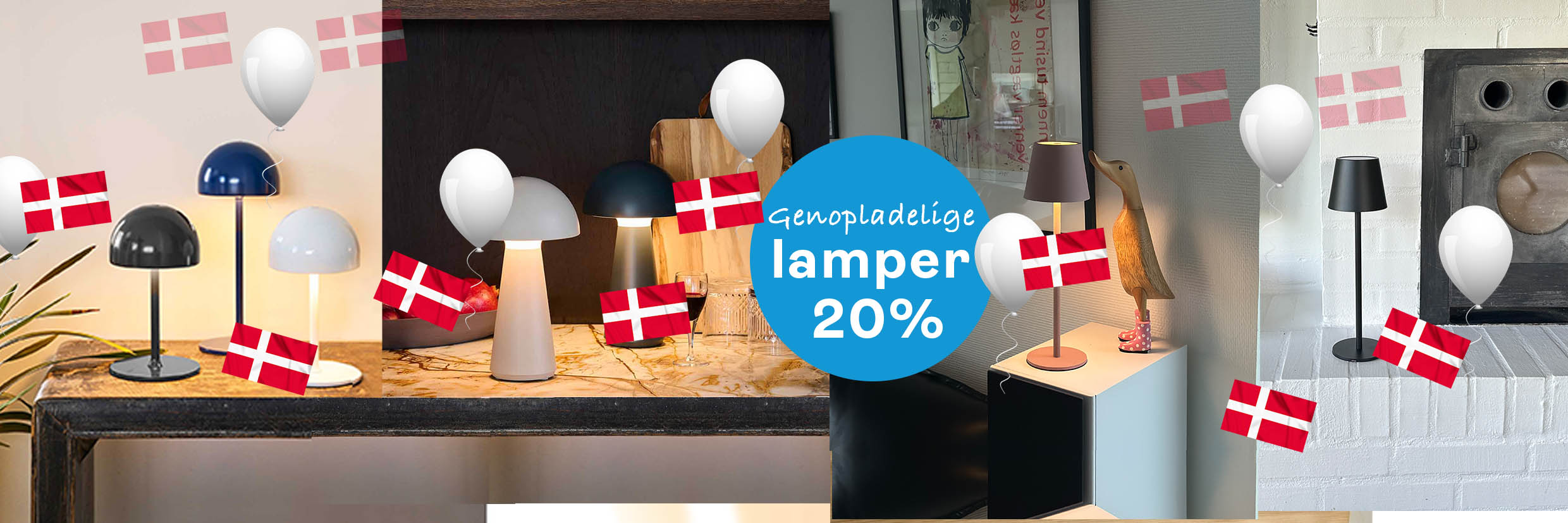 Genopladelige lamper føds 25 